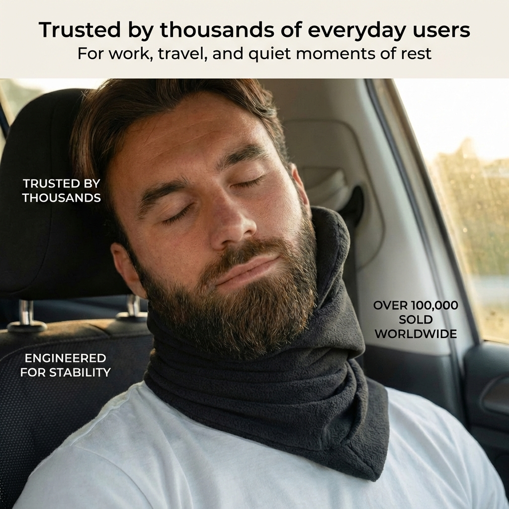 CALMERA Neck Support — Sleep Upright Comfortably in Your First Flight
